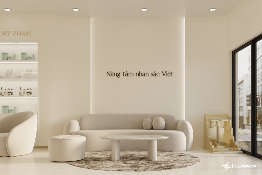 thiết kế phòng khách spa, thiết kế phòng khách 