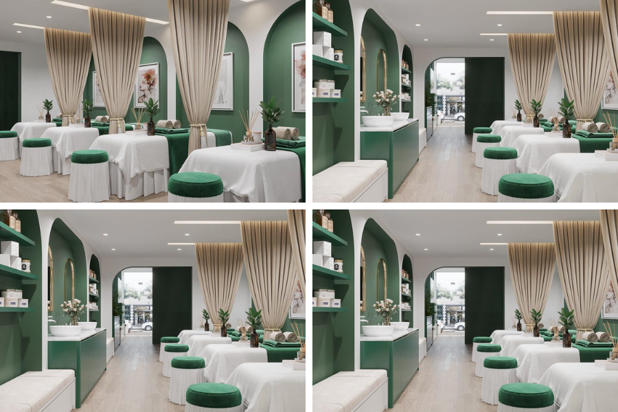 thiết kế spa cho người mệnh mộc, thiết kế spa mệnh mộc, thiết kế spa hợp mệnh mộc, thiết kế spa hợp phong thủy, bố tr&iacute; spa hợp phong thủy