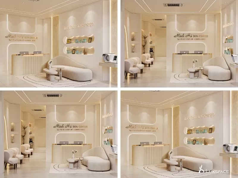 hướng đặt quầy lễ t&acirc;n spa, quầy lễ t&acirc;n spa 