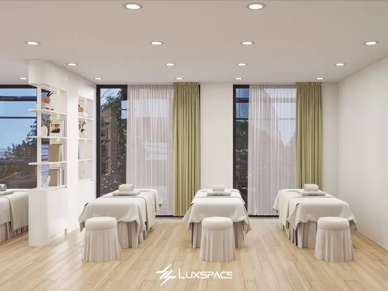 thiết kế spa chăm sóc da, spa chăm sóc da, công năng spa
