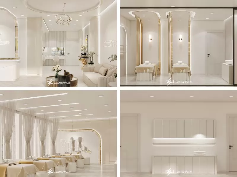 thiết kế spa chăm sóc da, spa chăm sóc da, công năng spa