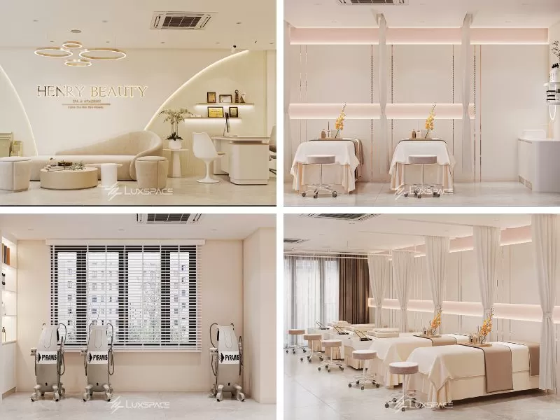 thiết kế spa chăm sóc da, spa chăm sóc da, công năng spa