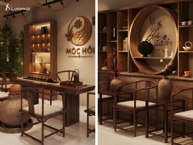 thiết kế spa dưỡng sinh 100m2 phong cách Trung Hoa, thiết kế spa dưỡng sinh phong cách Trung Hoa, công năng spa dưỡng sinh, công năng spa dưỡng sinh Trung Hoa
