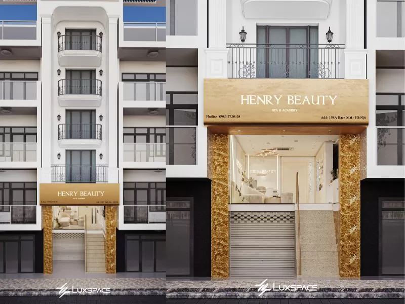 thiết kế spa nhà phố 120m2, thiết kế spa nhà phố, thiết kế thi công spa nhà phố