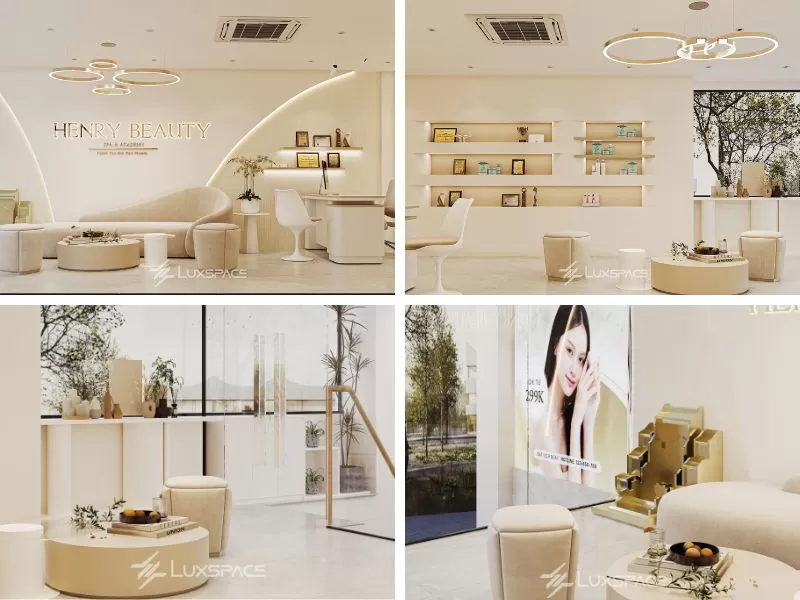 thiết kế spa nhà phố 120m2, thiết kế spa nhà phố, thiết kế thi công spa nhà phố