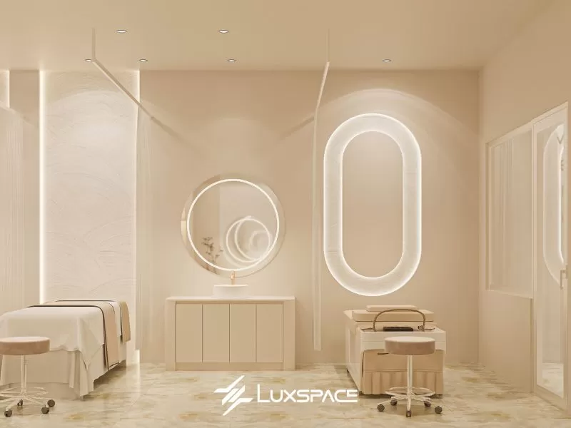 thiết kế spa sang trọng, hiện đại 100m2, thiết kế spa, c&ocirc;ng năng spa 
