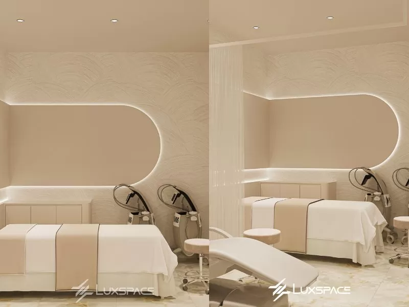 thiết kế spa sang trọng, hiện đại 100m2, thiết kế spa, c&ocirc;ng năng spa 