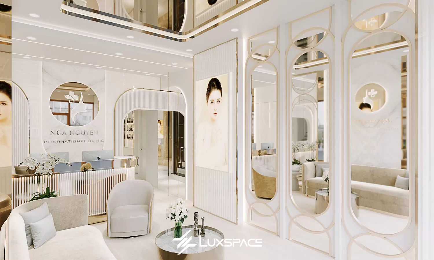 Spa Nga Nguyễn - Thiết kế spa sang trọng, hiện đại thu hút khách hàng