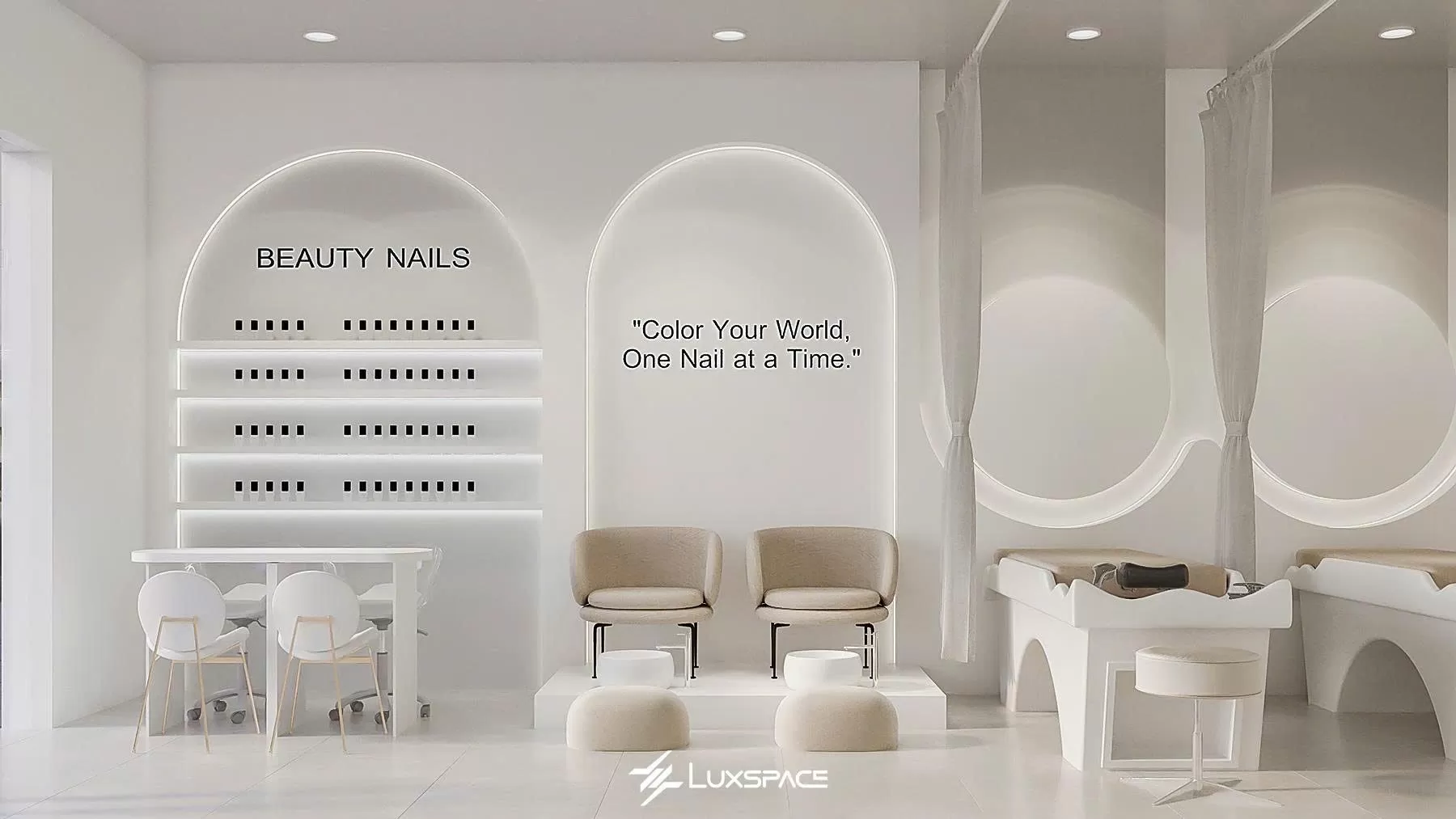 BM Beauty & Nail - Thiết kế tiệm nail spa đẹp