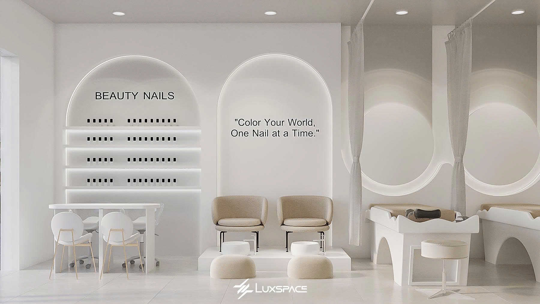 BM Beauty & Nail - Thiết kế tiệm nail spa đẹp