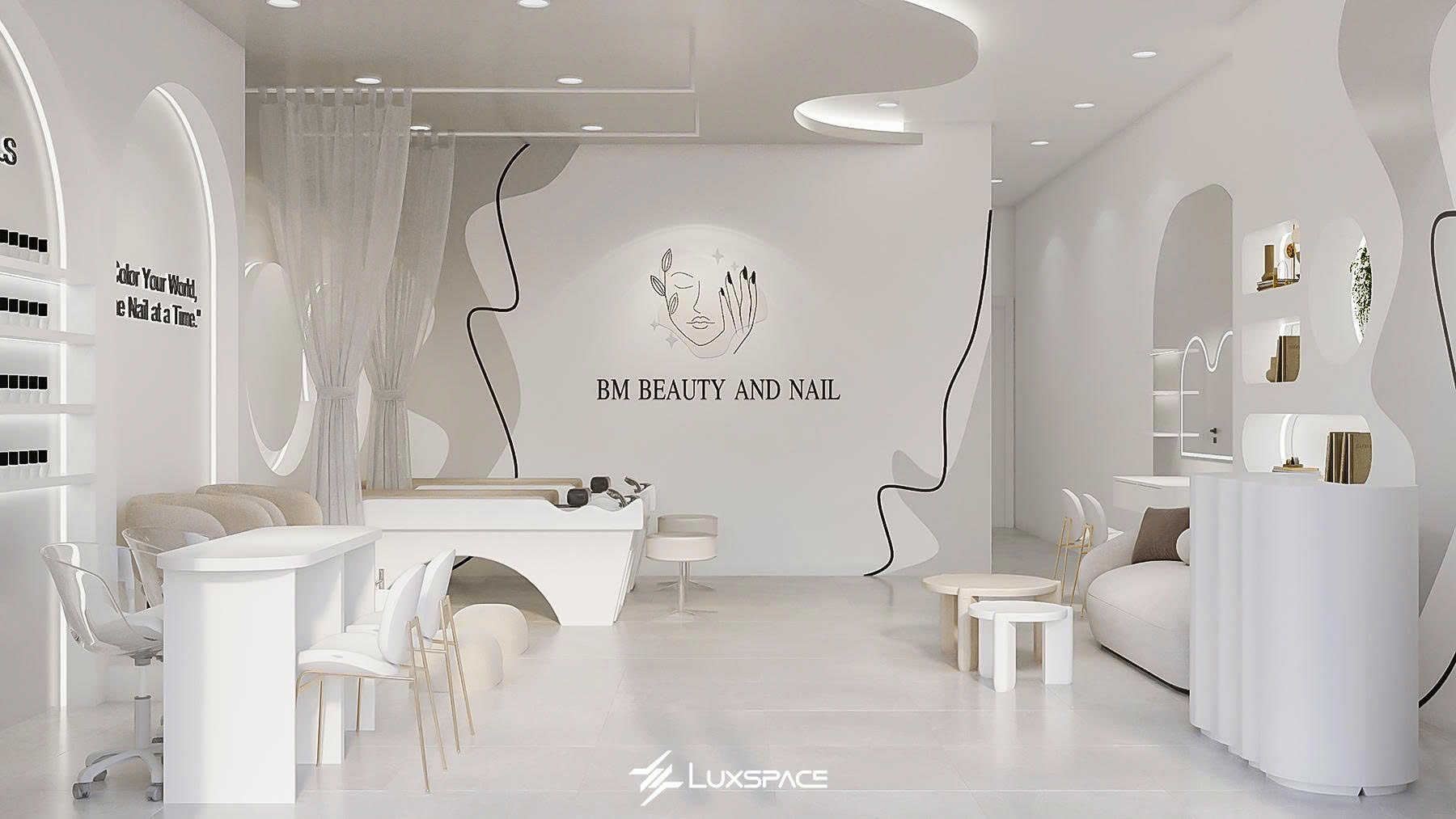 BM Beauty & Nail - Thiết kế tiệm nail spa đẹp