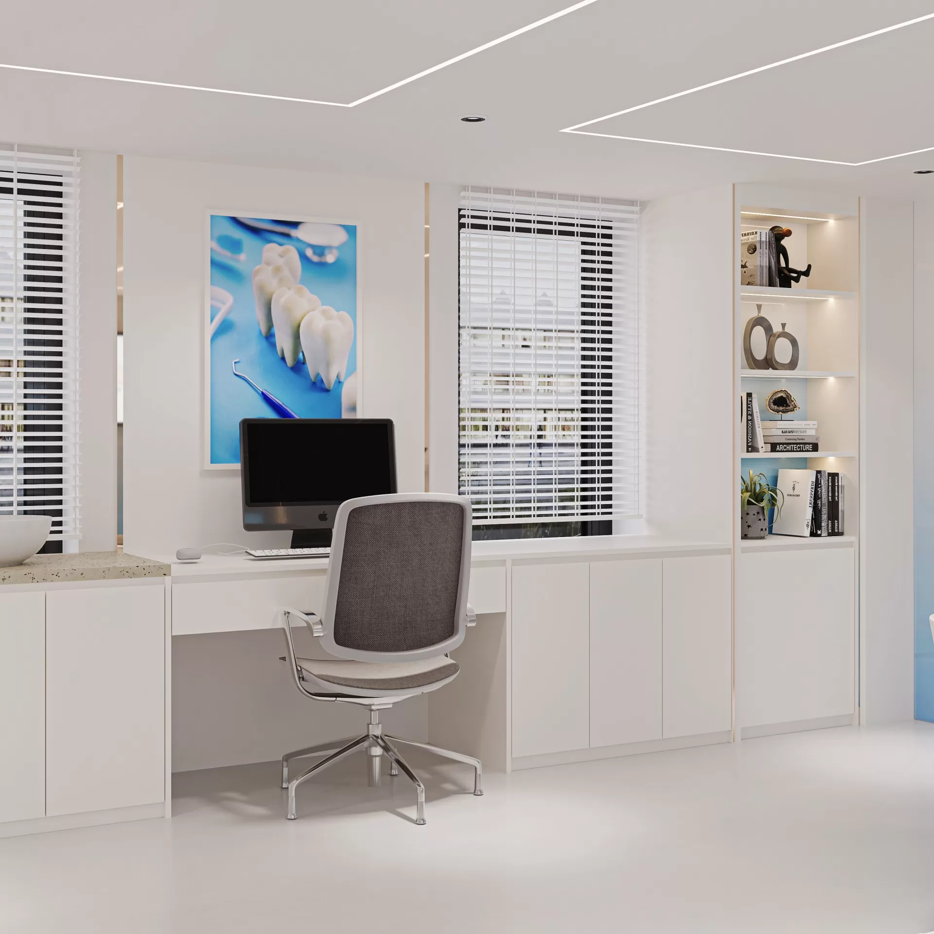 Phòng khám nha khoa 85m2 hiện đại, tinh gọn