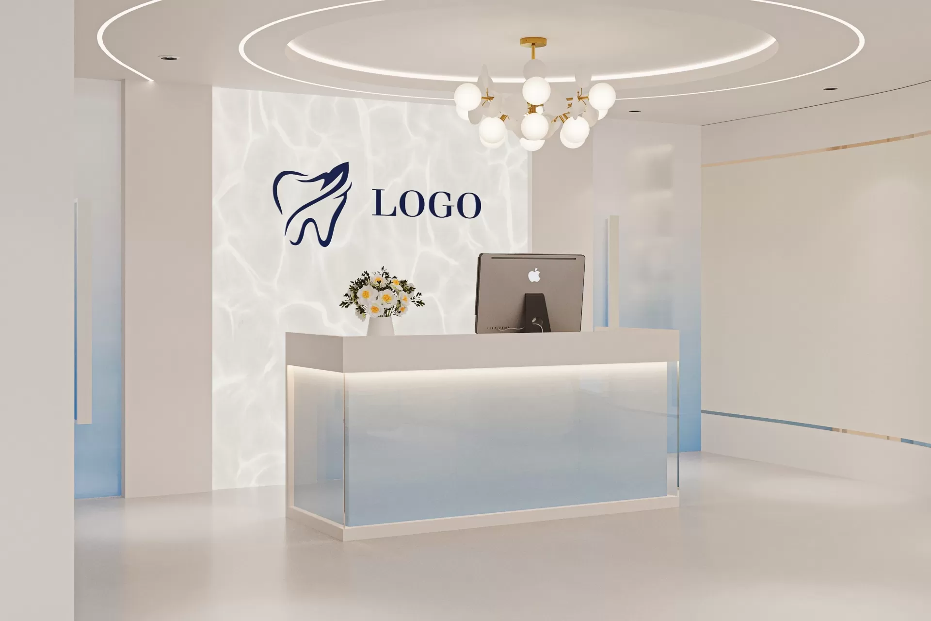 Phòng khám nha khoa 85m2 hiện đại, tinh gọn 