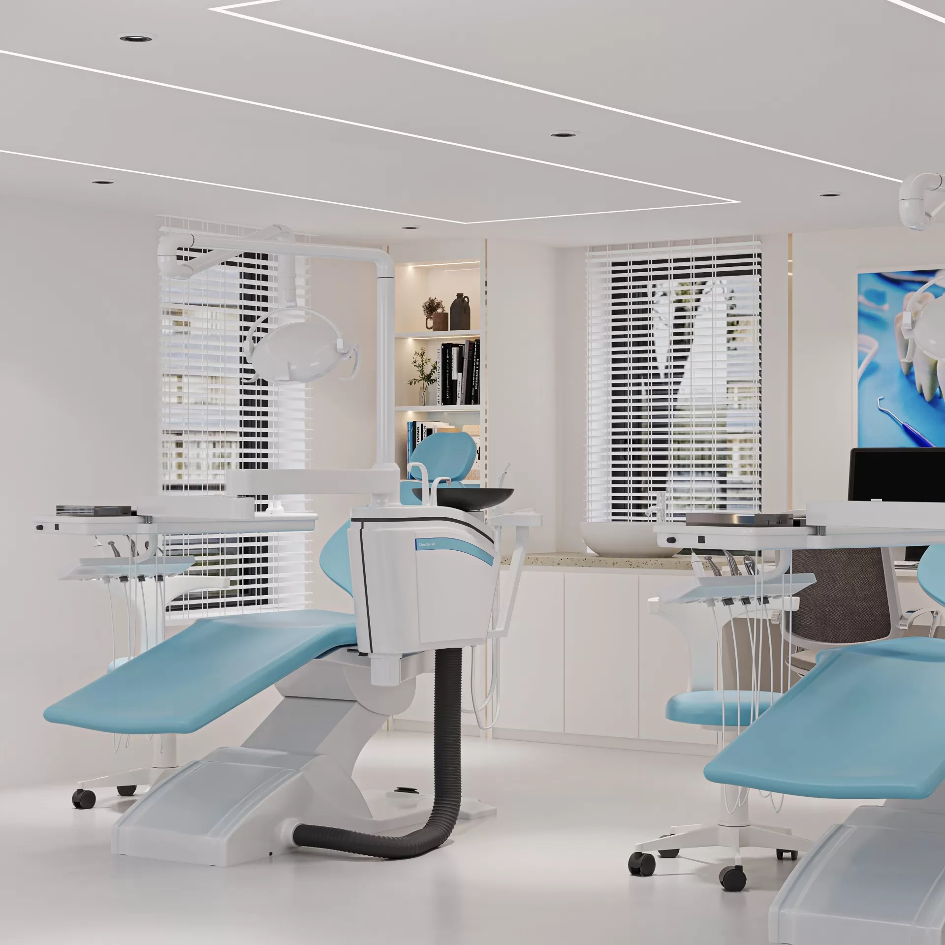 Phòng khám nha khoa 85m2 hiện đại, tinh gọn