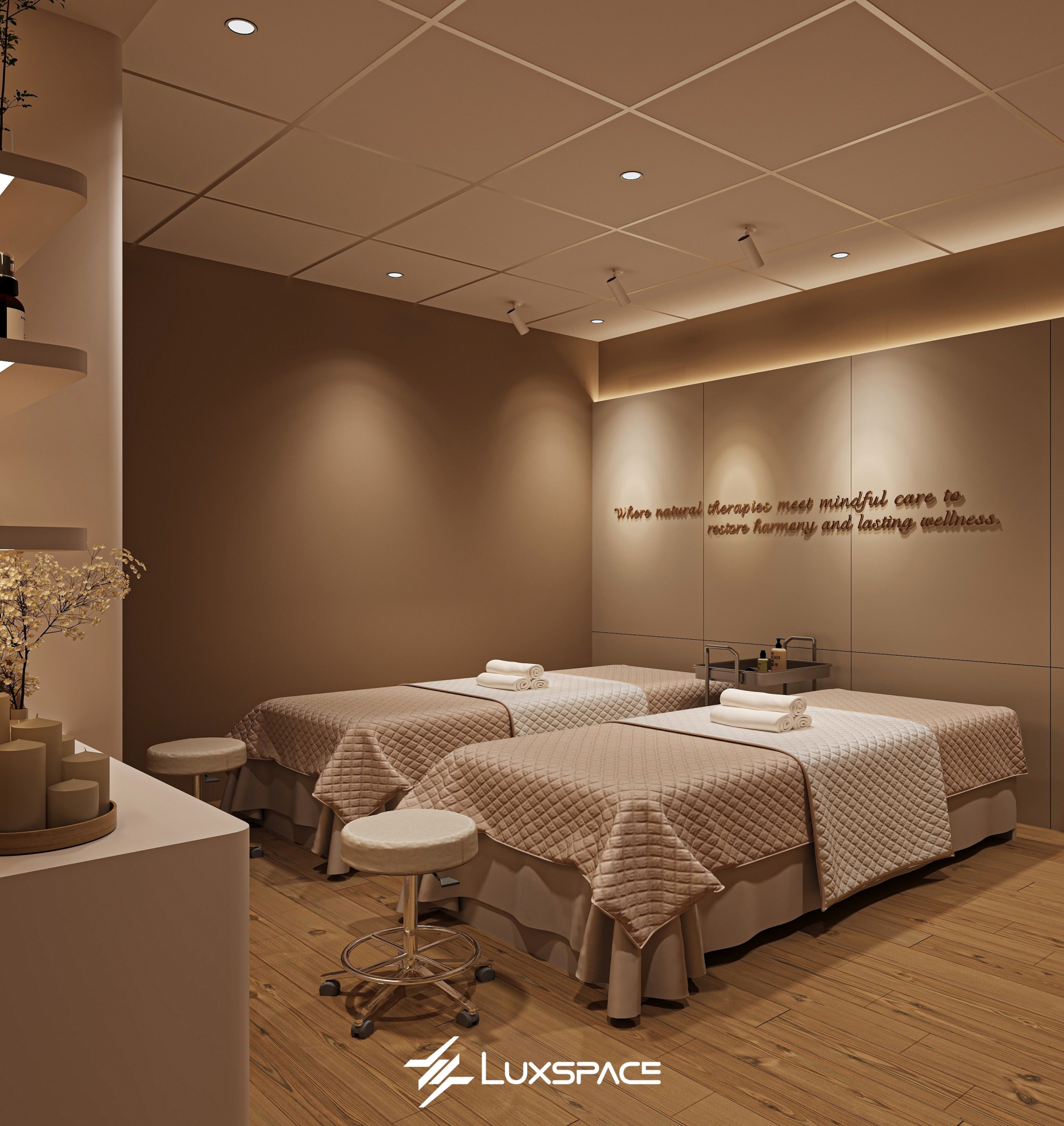 ELFRA SPA 90m2 - Thiết kế spa Nnuông chiều mọi giác quan