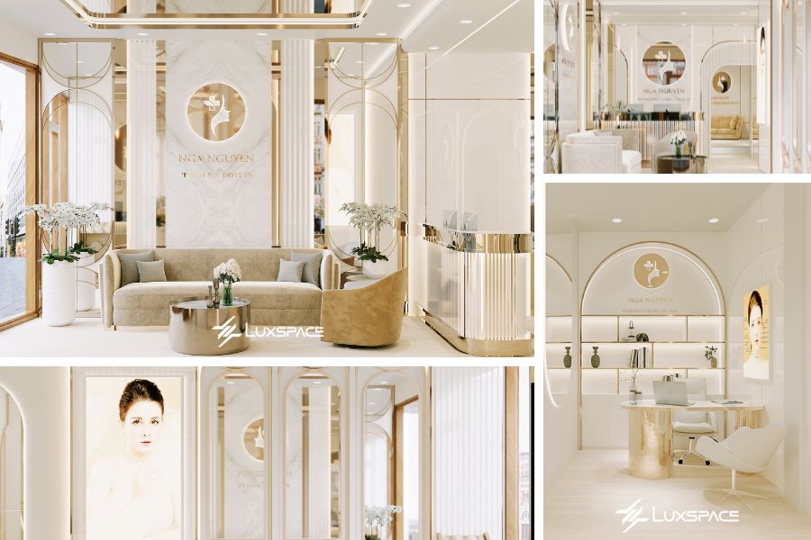 thiết kế thi c&ocirc;ng nội thất spa 100m2, thiết kế thi c&ocirc;ng nội thất spa 