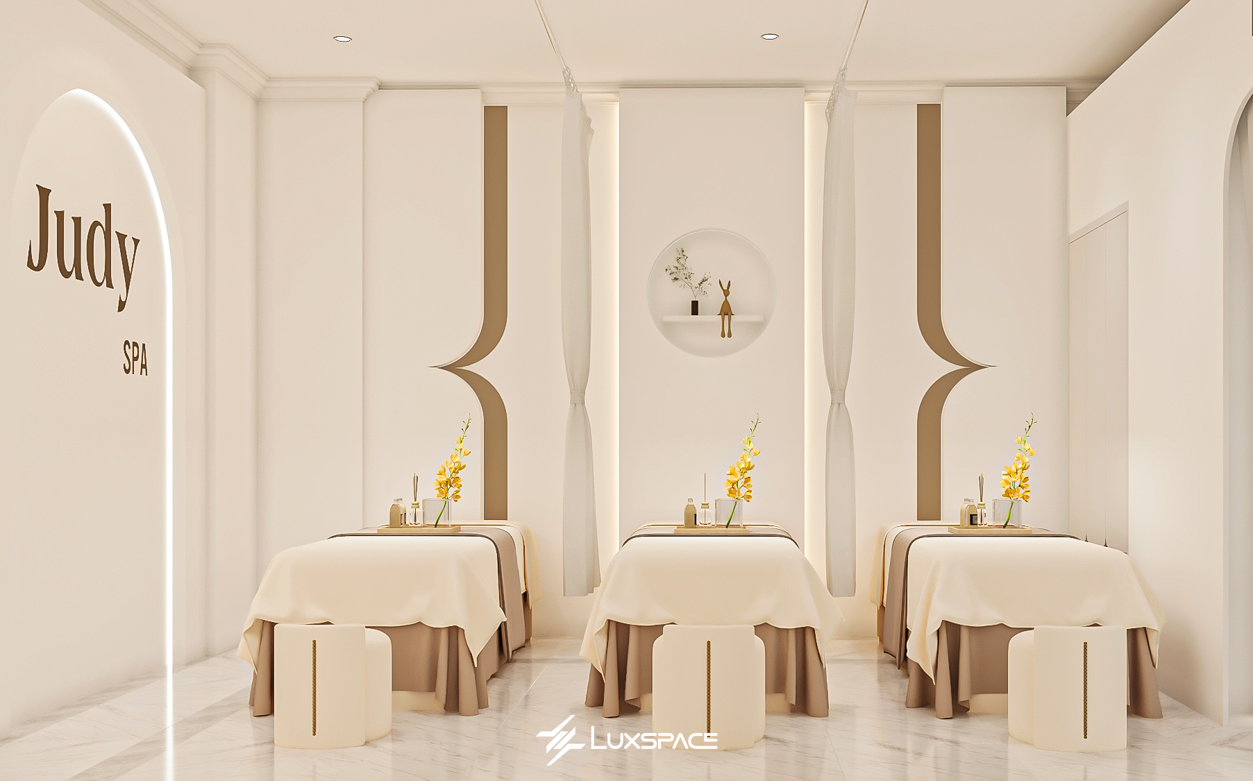 Judy spa - Thiết kế spa đơn giản, hiện đại