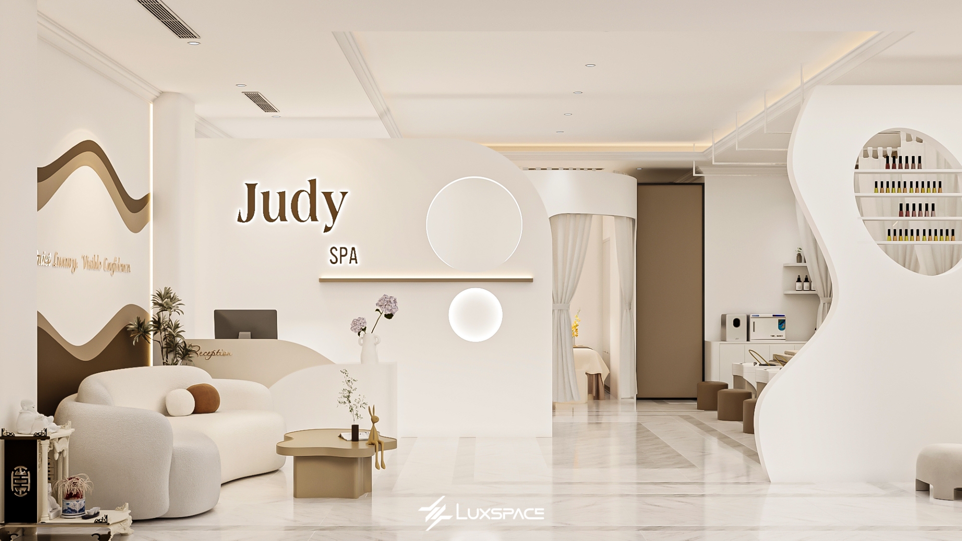 Judy spa - Thiết kế spa đơn giản, hiện đại