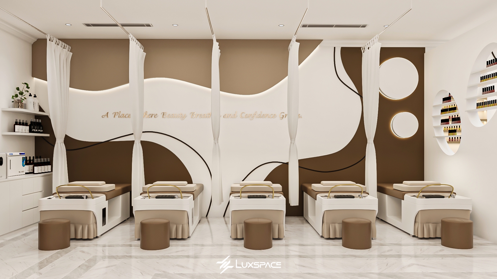 Judy spa - Thiết kế spa đơn giản, hiện đại