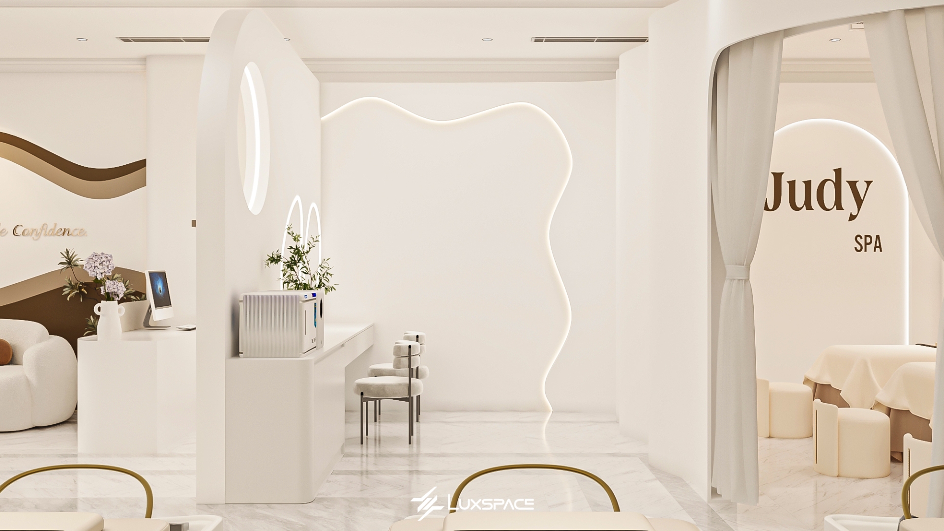 Judy spa - Thiết kế spa đơn giản, hiện đại