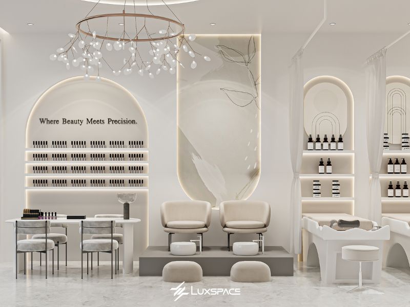 Thiết kế spa tiệm nail Mina Beauty 80m2