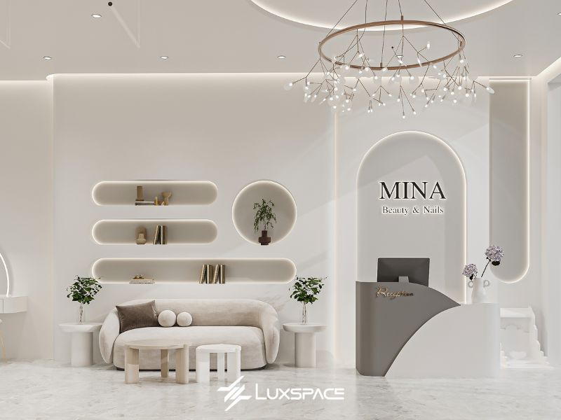 Thiết kế spa tiệm nail Mina Beauty 80m2