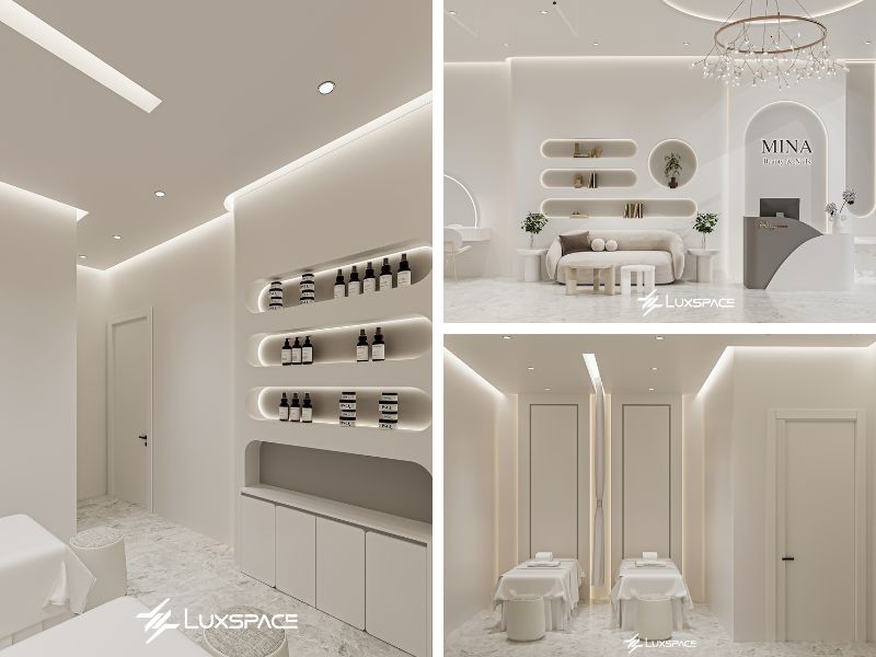 thiết kế spa, thiết kế spa tối giản, spa tối giản, kh&ocirc;ng gian spa tối giản 