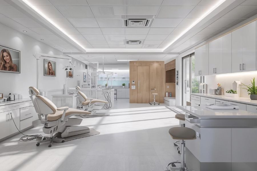 TThiết kế ph&ograve;ng kh&aacute;m nha khoa tại miền Bắc, thiết kế ph&ograve;ng kh&aacute;m nha khoa 