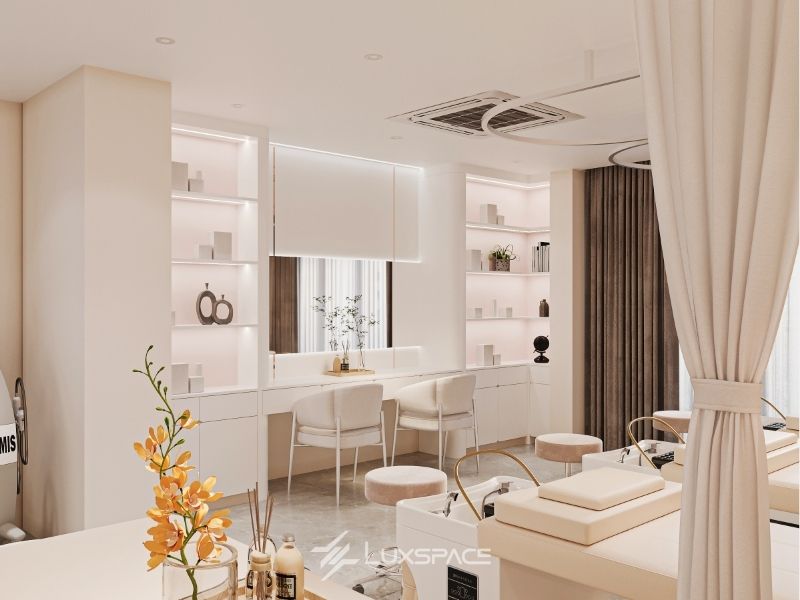 thiết kế spa, thiết kế không gian spa, thiết kế nội thất spa, trải nghiệm khách hàng