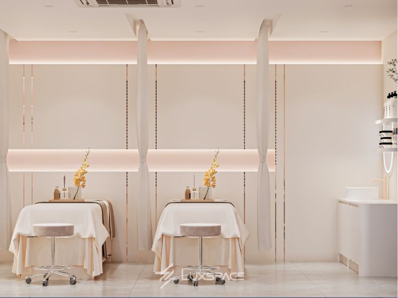 thiết kế spa, thiết kế không gian spa, thiết kế nội thất spa, trải nghiệm khách hàng