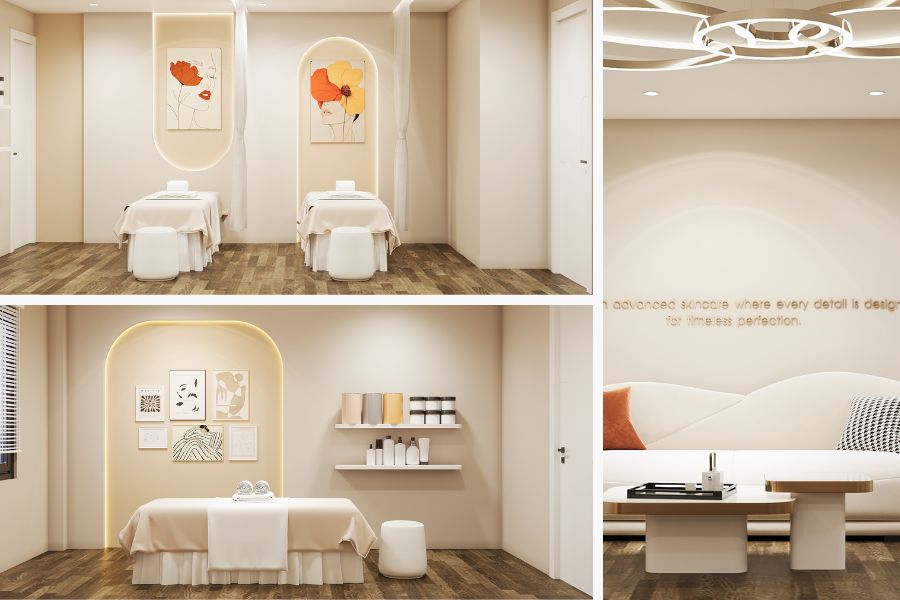 m&agrave;u sắc trong thiết kế spa, m&agrave;u sắc trong kh&ocirc;ng gian spa