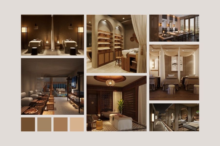m&agrave;u sắc trong thiết kế spa, m&agrave;u sắc trong kh&ocirc;ng gian spa