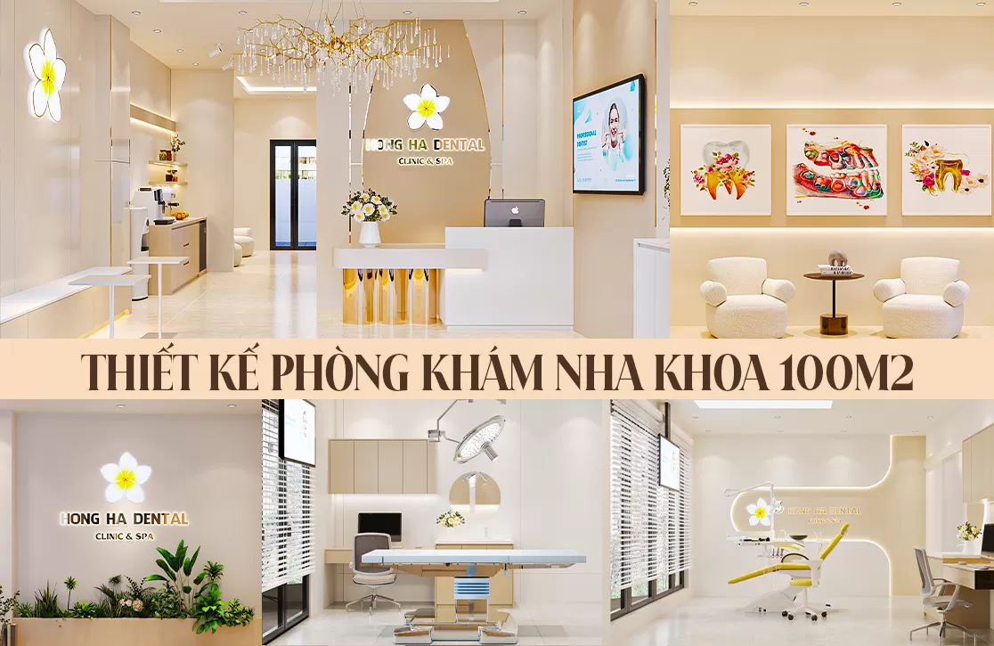 Thiết kế phòng khám nha khoa 100m2