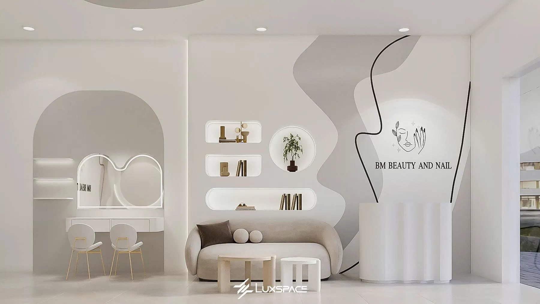 BM Beauty & Nail - Thiết kế tiệm nail spa đẹp