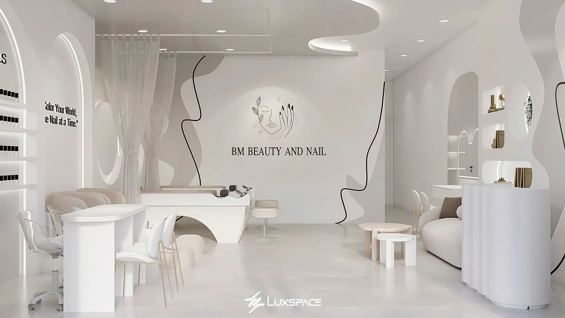 BM Beauty & Nail - Thiết kế tiệm nail spa đẹp