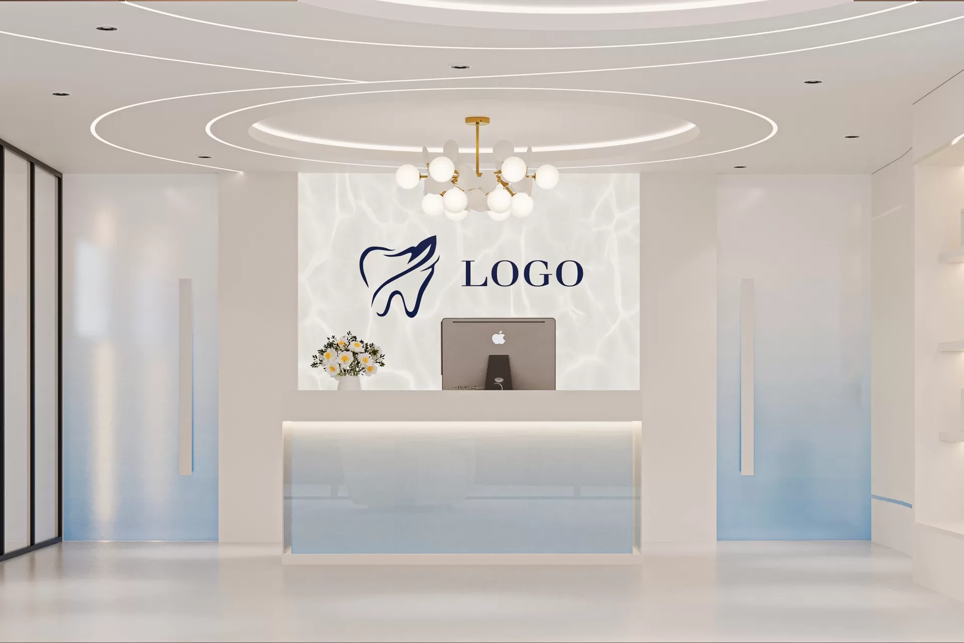 Phòng khám nha khoa 85m2 hiện đại, tinh gọn 
